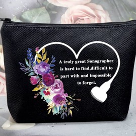 G2TUP Sonography Tech Sonographer - Bolsa de cosméticos para ecografía, diseño de ecografía, color negro, Sonography-Black - Neceser para maquillaje, color negro,