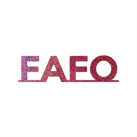 FAFO Decal Vinyl Sticker Auto Car Truck Wall Laptop | Pink Holographic | 5.5" x 1.5"
