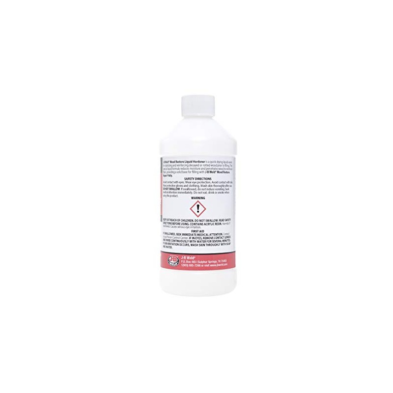 J-B Weld 40001 Wood Restore Liquid Hardener - 16 oz.,