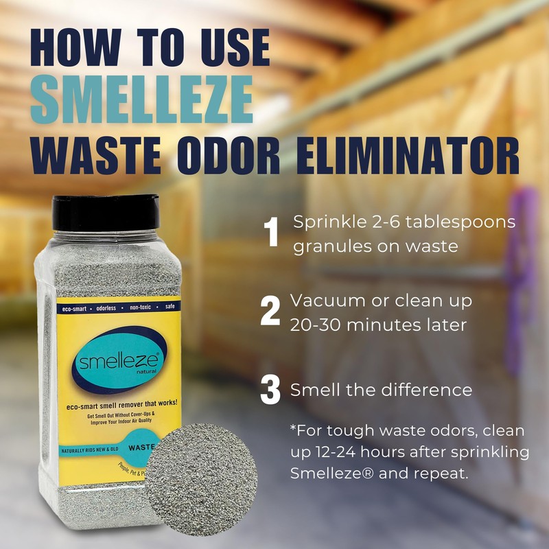 SMELLEZE Animal Waste & Manure Smell Removal Granules - Natural