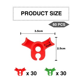 KGDUYC Pack of 60 Plant Benders, Plant Training Bending Clips, Plant Trainer for Low Load, 90 Degree Plant Stem Trainer, Plant Support Clips, Gardening Plant Support (Red + Green)