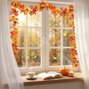 2 Pack 5.9Ft Artificial Autumn Maple Leaf Garland, Fall Leaves