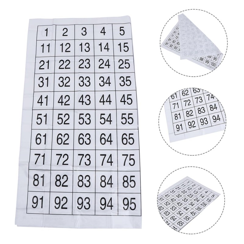 DOITOOL 2 Sheets Educational Numbers Poster Preschool Learning Wall Charts