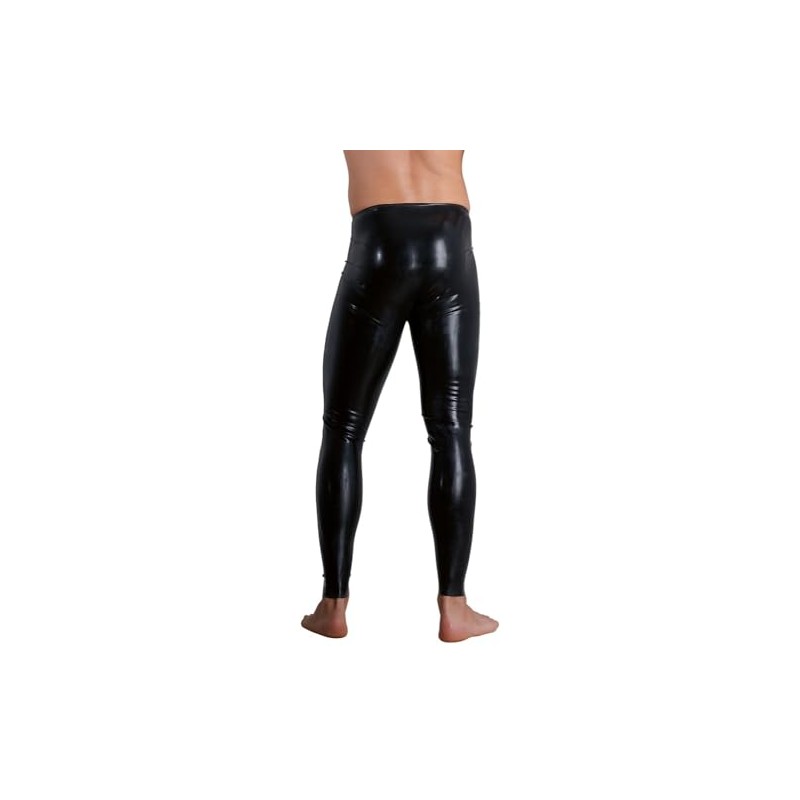 Late X Men's Smallleeve Latex Leggings, Large