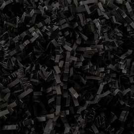 Crinkle Cut Paper, 50g Black Shred Filler for Gift Wrap and Basket Filler