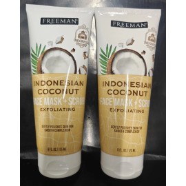 Freeman 2 PACK FREEMAN INDONESIAN COCONUT FACE SCRUB EXFOLIATING