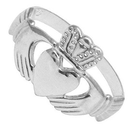 Beautiful Jewellery Company BJC© Sterling Silver Ladies Dress Claddagh Ring Size G - X (G)