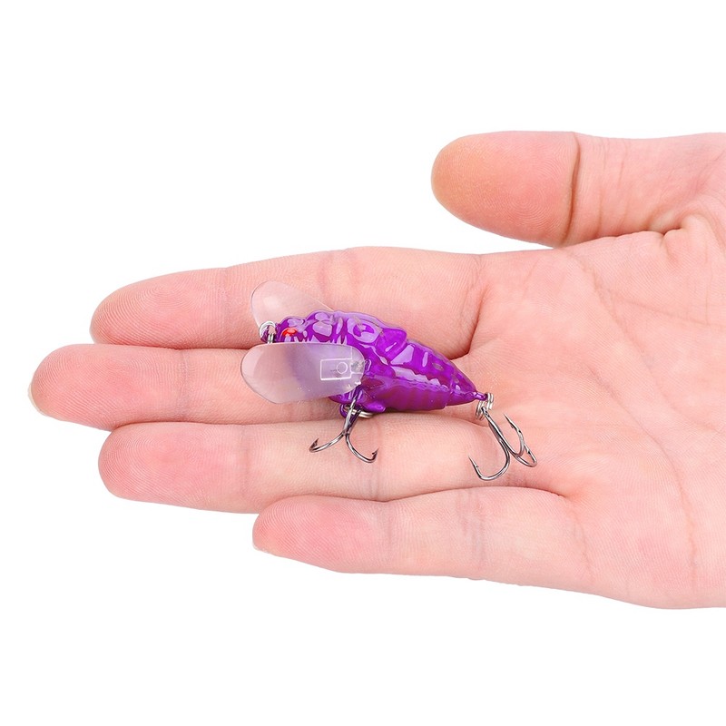 8 Colors Colorful Soft Cicada Shape 5cm/6g Simulating Fish Lures