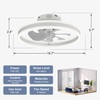 Oaks Aura 20 Inch Low Profile Ceiling Fans with Lights,Flush
