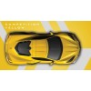 23766 C8 Corvette COMPETITION YELLOW STEERING WHEEL VINYL STRIPE (2