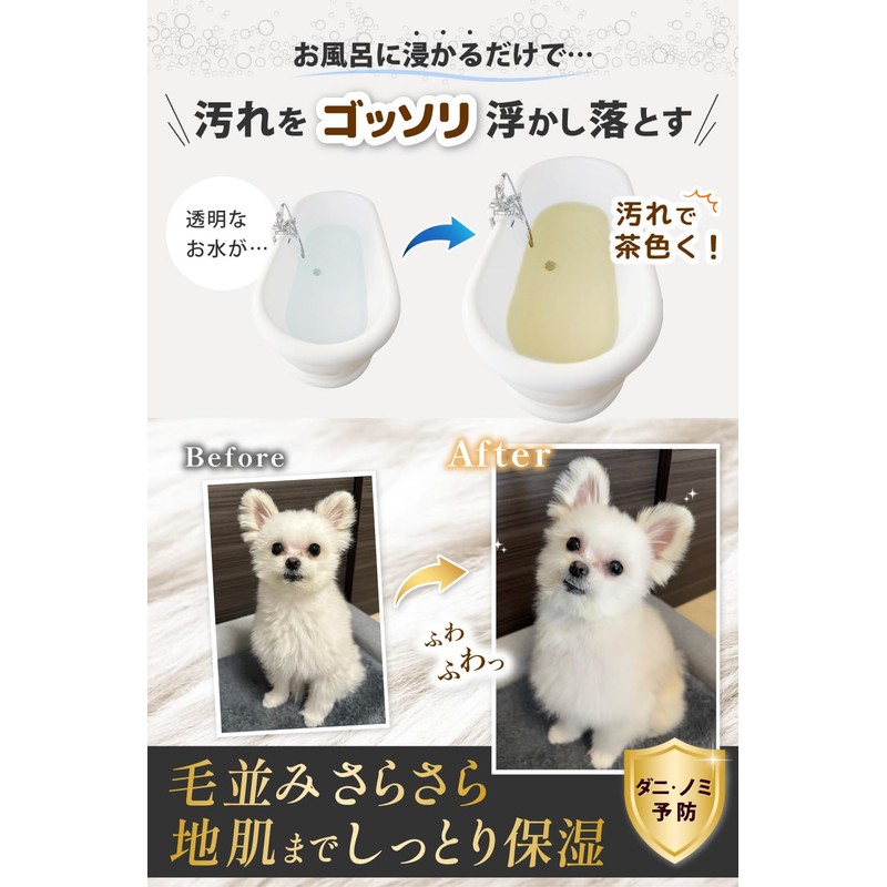 HUGG Pet Sparkling Carbonic Bath Shampoo for Cats and Dogs,