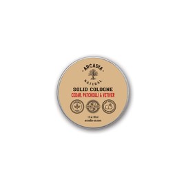 Cedar, Patchouli and Vetiver (Solid Cologne) - Handcrafted with natural oils and butters, Vegan and alcohol-Free cologne