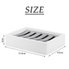 BUYGOO Soap Dish Tray, Ceramic Soap Dish, Stainless Steel Soap