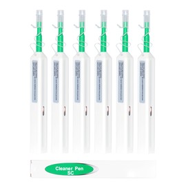 VANDESAIL 6PCS One Click Fiber Cleaner Pen, SC/FC/ST Fiber Optic Cleaning Pen, 2.5mm Ferrule Connectors Fiber Cleaner Over 800 Times with Added Protection Case