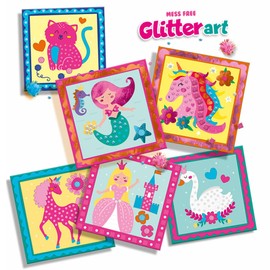 SES Creative 14645 Mess-Free Glitter Art Set, Unicorn Glitter Art, No Mess, Pink, Medium