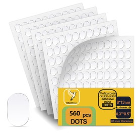 Vinddoor 560 Pcs Double Sided Adhesive (0.51" X 0.31"), Glue No-Residue Removable Sticky Dots Putty for Decorations, Waterproof Picture Mounting, for Balloons Art Decoration