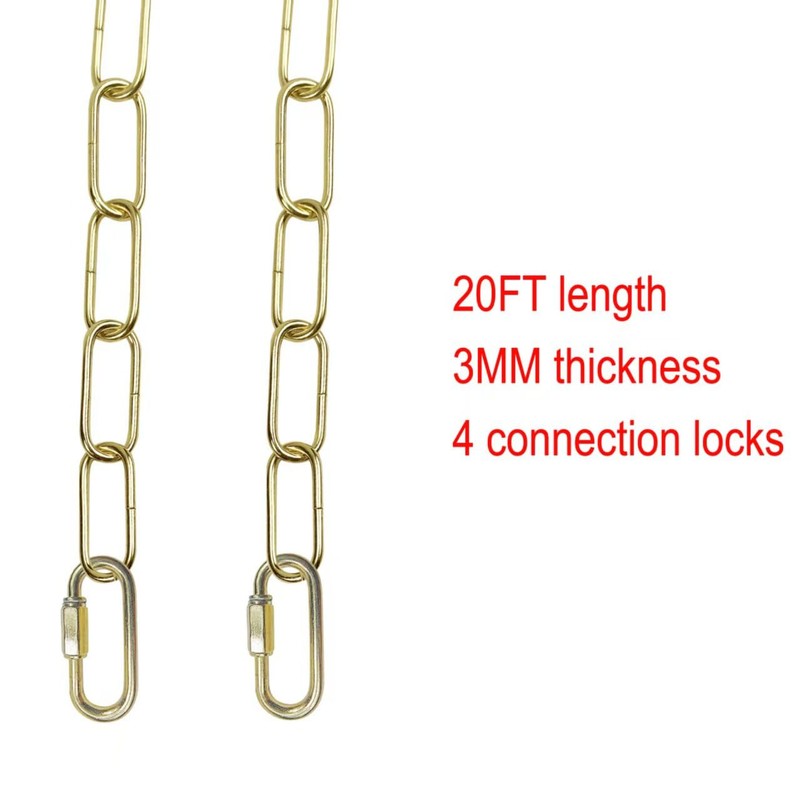 ECUDIS 20 Feet Pendant Light Fixture Chain, Lighting Hanging Chain