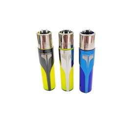 Kasher 360 Round Lighter Tool with Lighter - Stainless Steel - Lightweight, Durable Construction, Portable - Multipurpose Tool - Versatile Usage as Cutter for Opening Box and More, Pack 3(Assorted)