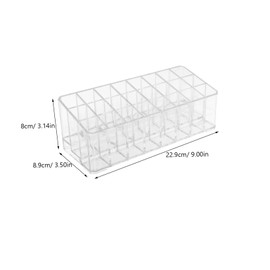 iplusmile Transparent Lipstick Organizer for Makeup Storage Clear Lip Gloss Holder for Vanity and Bathroom Countertop Versatile Cosmetic Display Case