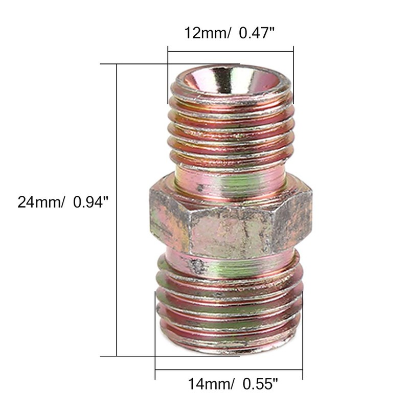 X AUTOHAUX 5pcs M12 x 1.25mm to M14 x 1.5mm