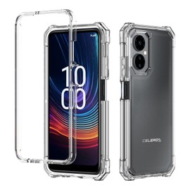 Zeking Case for Boost Celero5G (2024) Case, Boost Celero 3 5G Case, Dual Layer Structure Protection, Shock-Absorbing Corners TPU Bumper, Silm Protective Rugged Armor Cover (Clear)