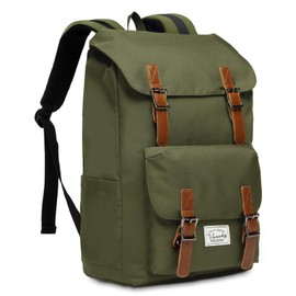 Chase Chic Backpack for Men Women, Vintage Rucksack Bookbag 15.6 inch Fashion Bag Unisex Casual Daypack for Travel,College,Work(Green)