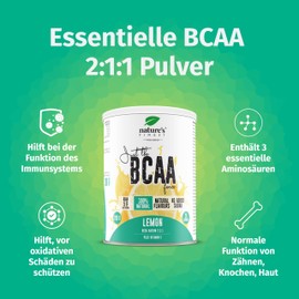 NatuNature's Finest BCAA Power | The Ultimate Amino Acid Formula for Improved Performance and Recovery During Exercise | Ideal for All Sports | Third Party Tested for Quality