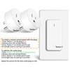GreenCyle 4 Plug-in Light Switches with 1 Remote, Wireless Remote