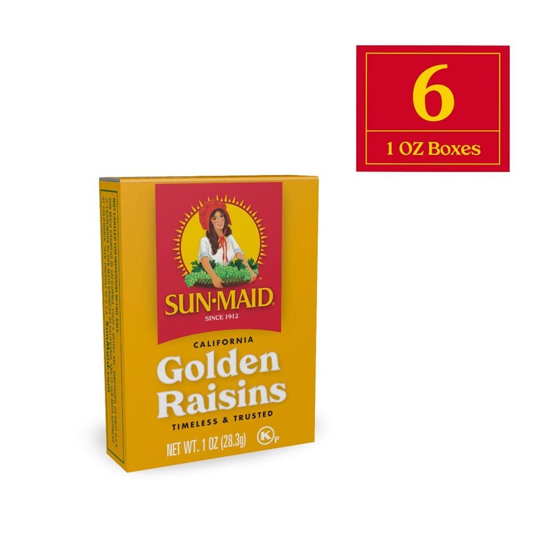 Sun-Maid Natural California Golden Raisins (6 Count , Pack of