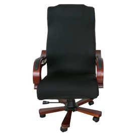 Stretchable Removable Resilient Chair Covers Computer Swivel Chair Cover Universal Armchair Cover Slipcover for Office Rotating Chair Dinning Chair Modern Simplism Style (No Chairs) (Black)