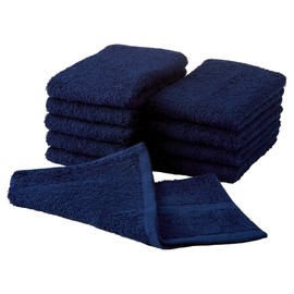 Hotel Hand Set of 10 Hand Towels, Made in Japan, Senshu Towel (Approx. 12.6 x 13.0 inches (32 x 33 cm), Navy