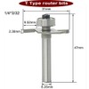 BE-TOOL Router Bit, 1pc T-Slot Milling Cutter 1/4" Shank Woodworking