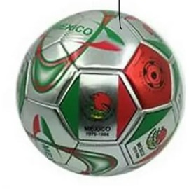 Mexico Team Soccer Ball Green Silver Red, Size 4