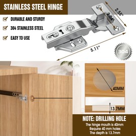 Pocket Door Hardware Slides, Heavy Duty Pocket Sliding Door Hardware Kit with Pivot Hinge for Cabinet & Wardrobe, Silent Retractable System for Inset Doors(12in,Set 1)