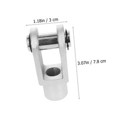 Gatuida 1 Set 2pcs Industrial Quick Fittings Iron Cylinder Rod Air Cylinder Rod Clevis Y Joint Clevis Silver