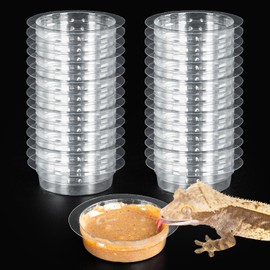 REPTIZOO 30PCS Feeding Cups for Reptile Magnetic Feeder Ledge, Replacement Cups for REPTIZOO Food Water Feeder Dish Gecko Feeding Ledge