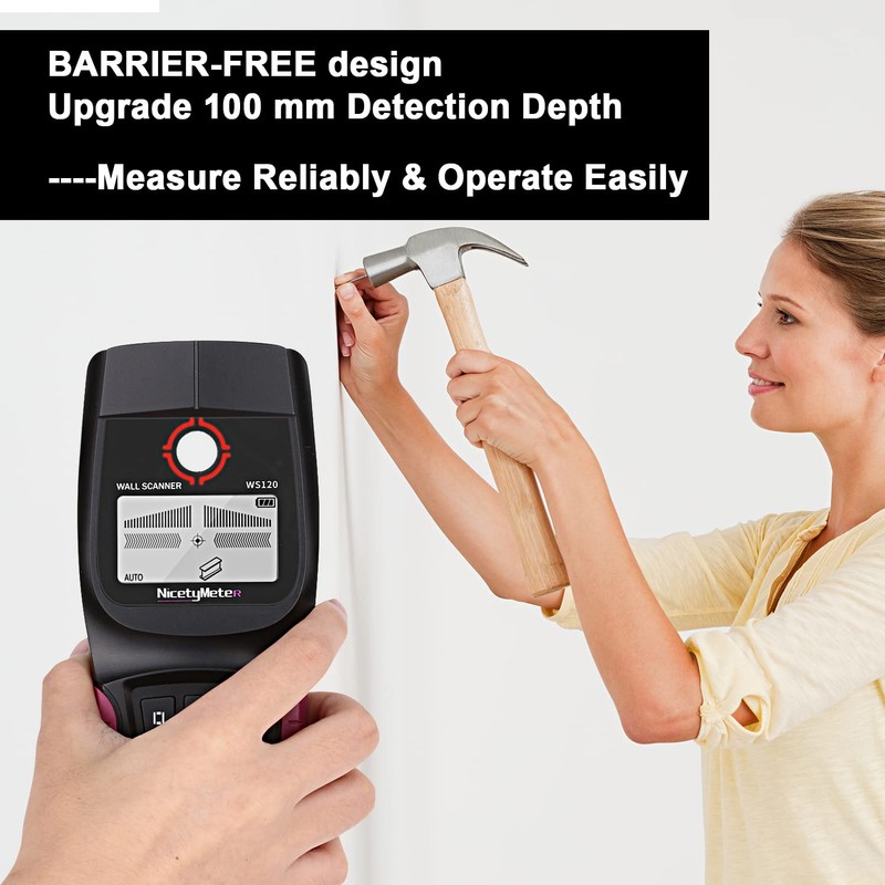 Stud Finder, Digital Stud Detector, Professional Wall Scanner for Ferrous/Non-Ferrous