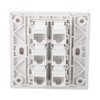 6 Port Cat 6 Ethernet Wall Plate Removable Female to