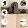 CCJH 6FT Sliding Track Barn Door Hardware Kit for Single