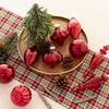 KI Store Glass Christmas Baubles Christmas Baubles Red Hanging Decorative