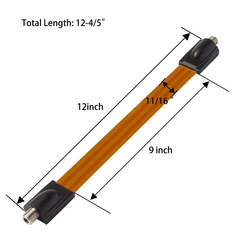 OSFTBVT Flat Coaxial RG6 F Type Jumper Cable for Windows
