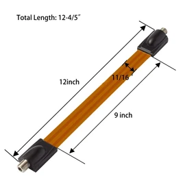 OSFTBVT Flat Coaxial RG6 F Type Jumper Cable for Windows and Doors Coax Cable Compatible with TV Antenna 1 Pack