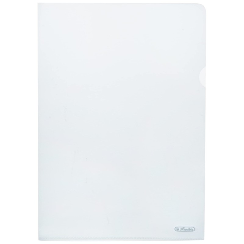 Herlitz 10843753 Aktenhülle A4 PP genarbt Eco., 100er Packung, dokumentenecht