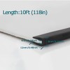 Protector de Borde Canal U PVC Negro 108 Pulgadas