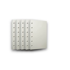 WBway Notebook Refill, Mini 6 Hole Size, Plain, Blank Paper, Set of 5, 225 Sheets, 6 Holes, System Notebook, Notepad Refill, Pocket Size, Filling, A7 (Plain)