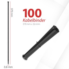 HeiKab Industrial Cable Ties Professional Cable Ties UV-resistant Black