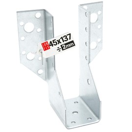 Joist Hanger Type A Beam Support Wooden Beam Connector Galvanised 2 mm 45 x 137 mm