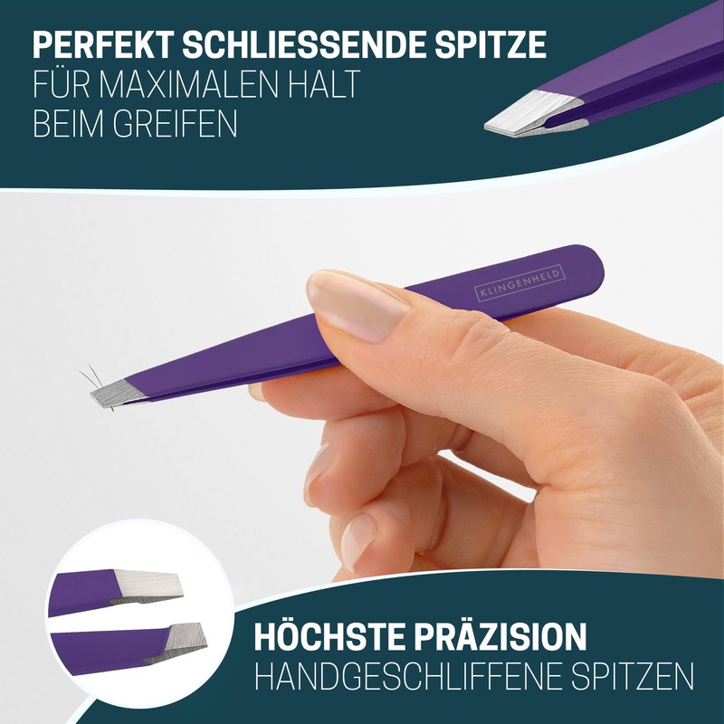 KLINGENHELD® Precise Tweezers Set with Hand-Cut Tips - Perfect for