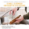 KRUSTENZAUBER Stainless Steel Dough Cutter 18 cm with Wooden Handle