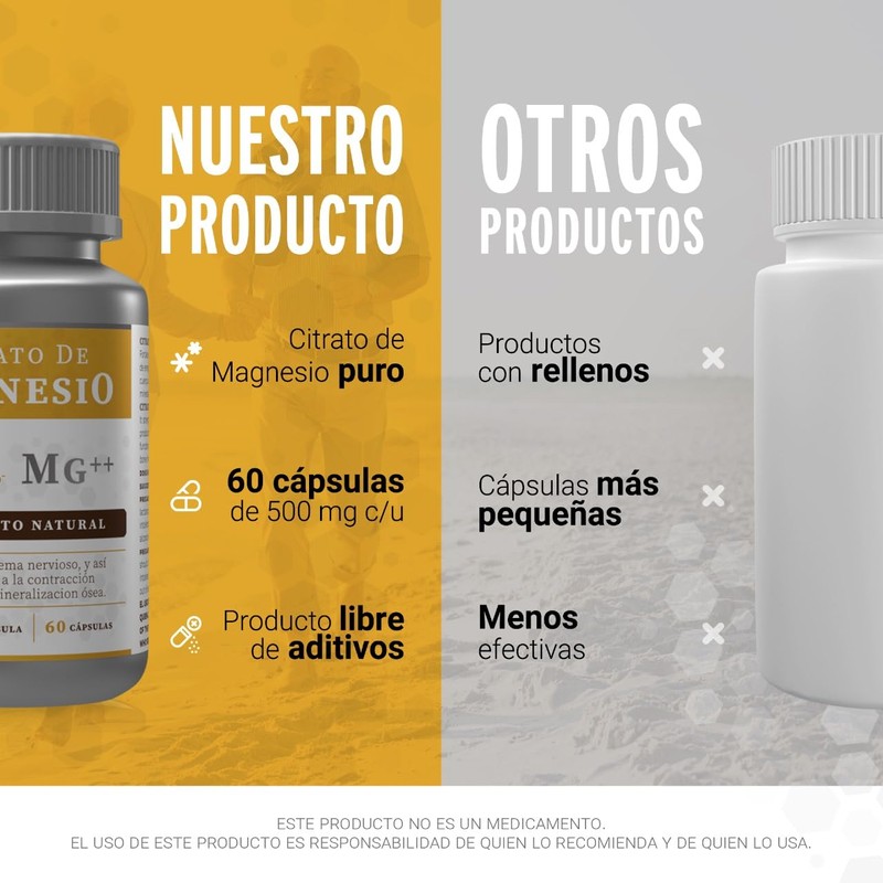 Citrato de Magnesio 500 mg - 60 Cápsulas | Alta